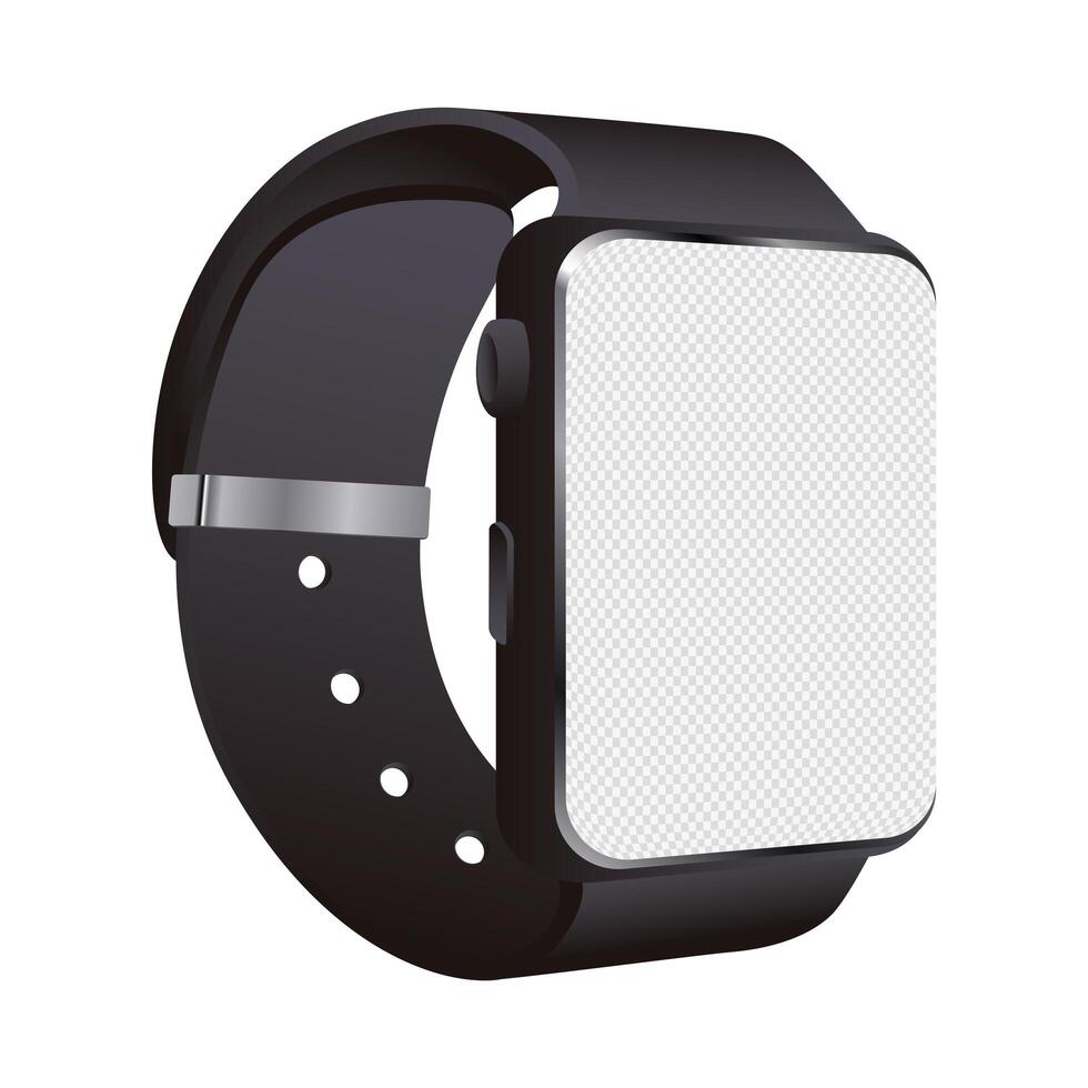 smartwatch mockup device isolated icon vector