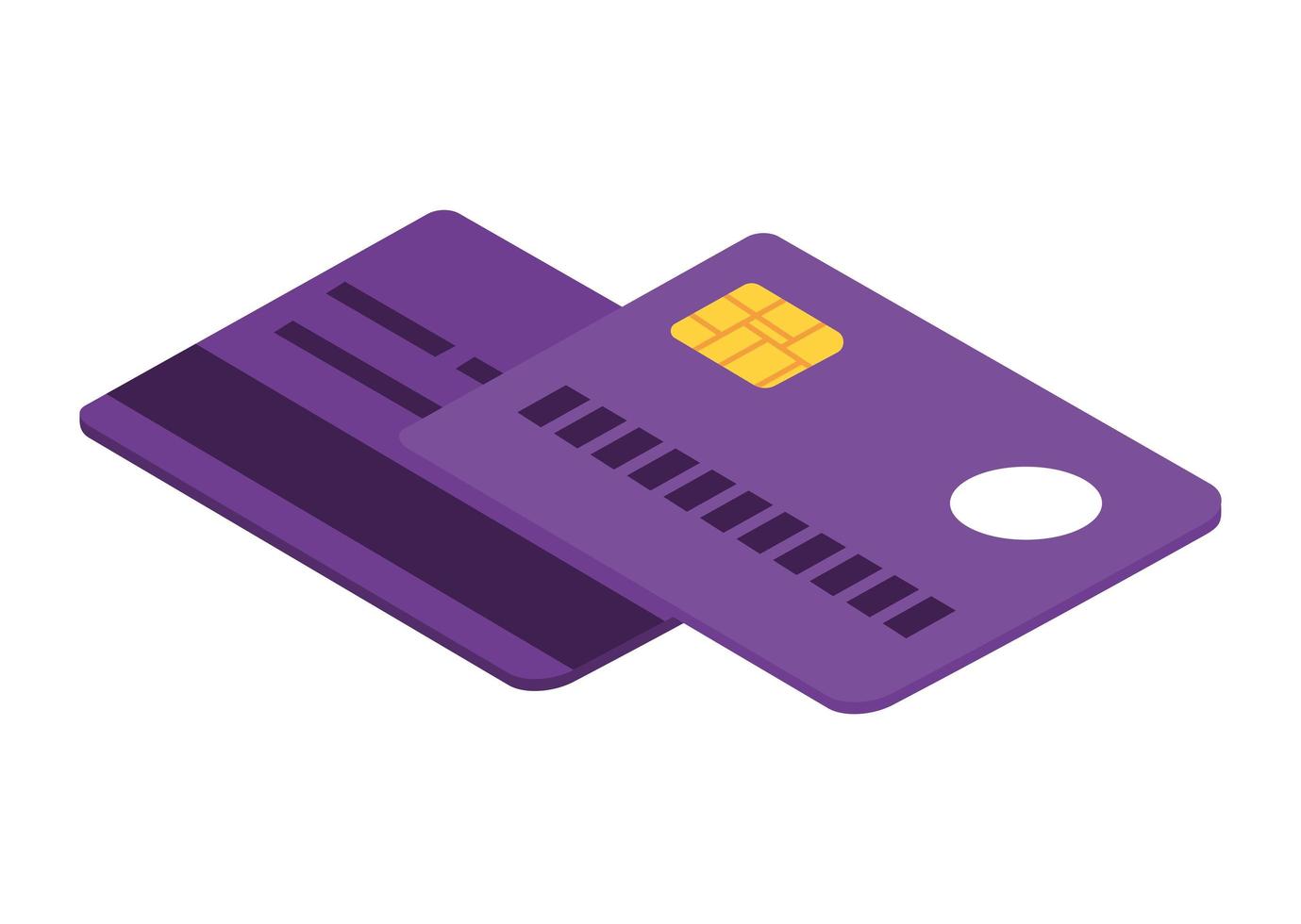credit cards isometric vector