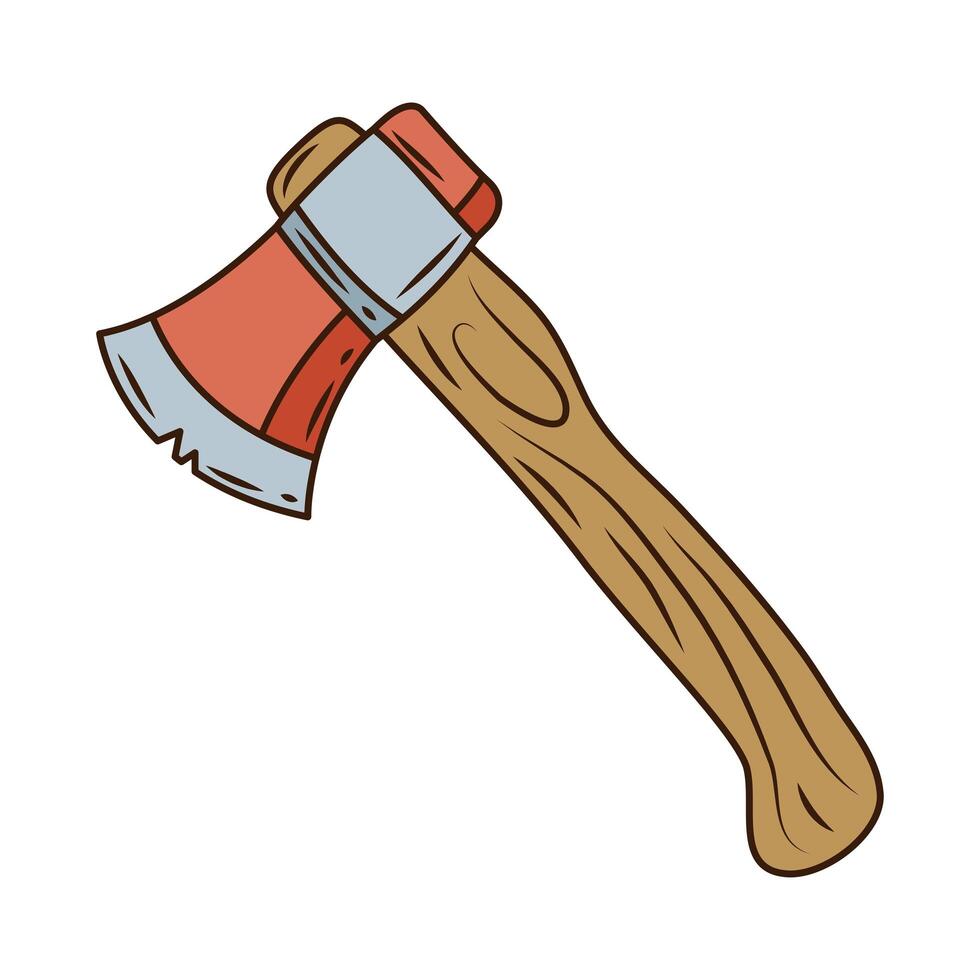 ax camping tool line and fill style icon vector