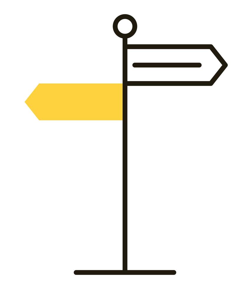 yellow arrow signal vector