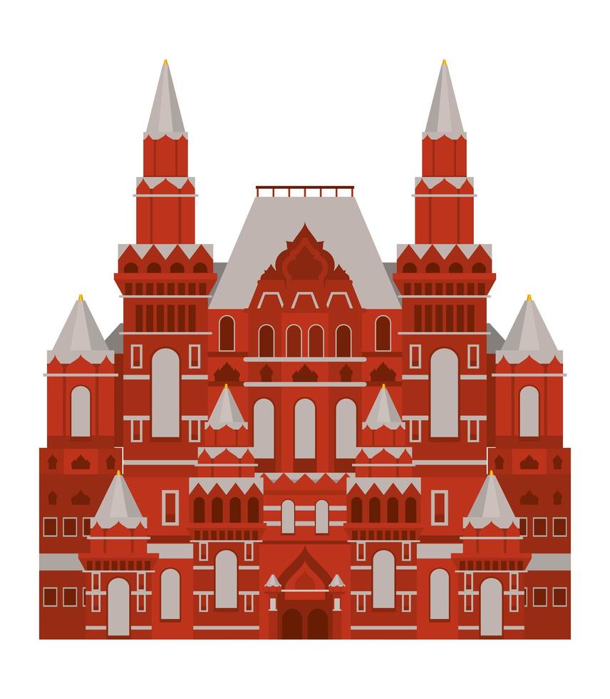 moscu red castle vector
