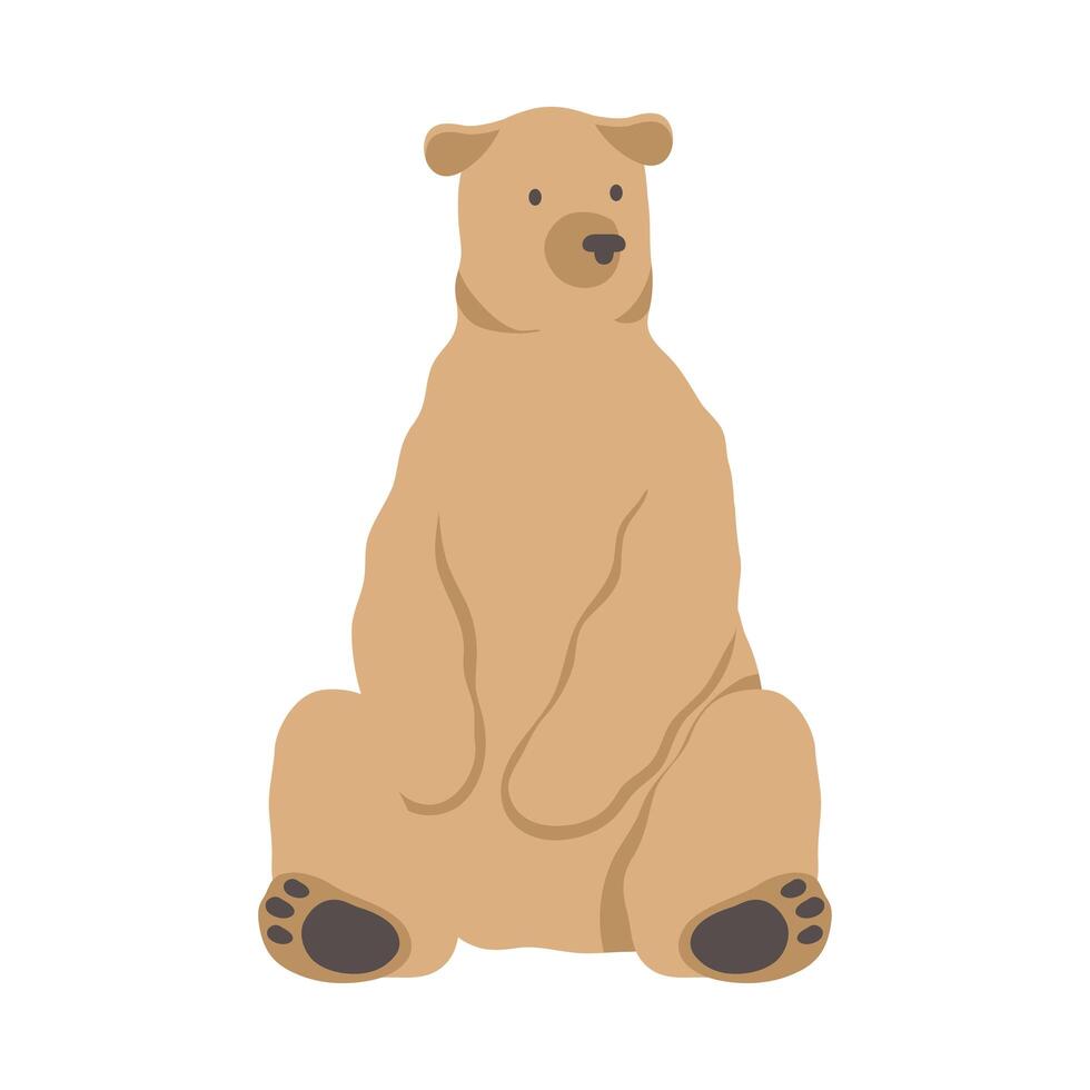 polar bear wild animal icon vector