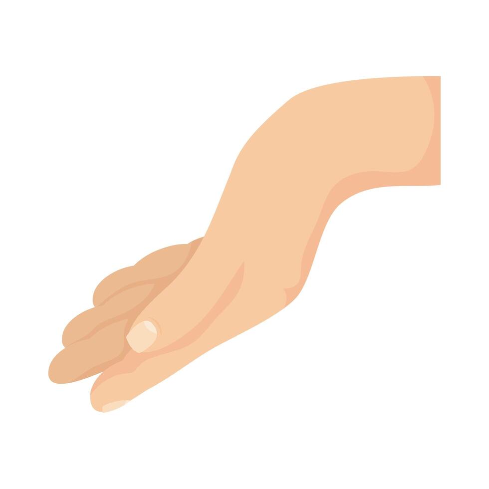 hands human receiving isolated icon vector