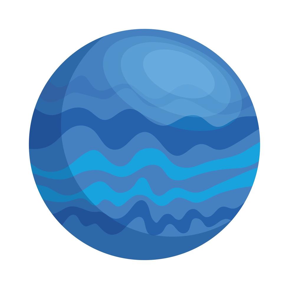 space planet blue color isolated style icon vector