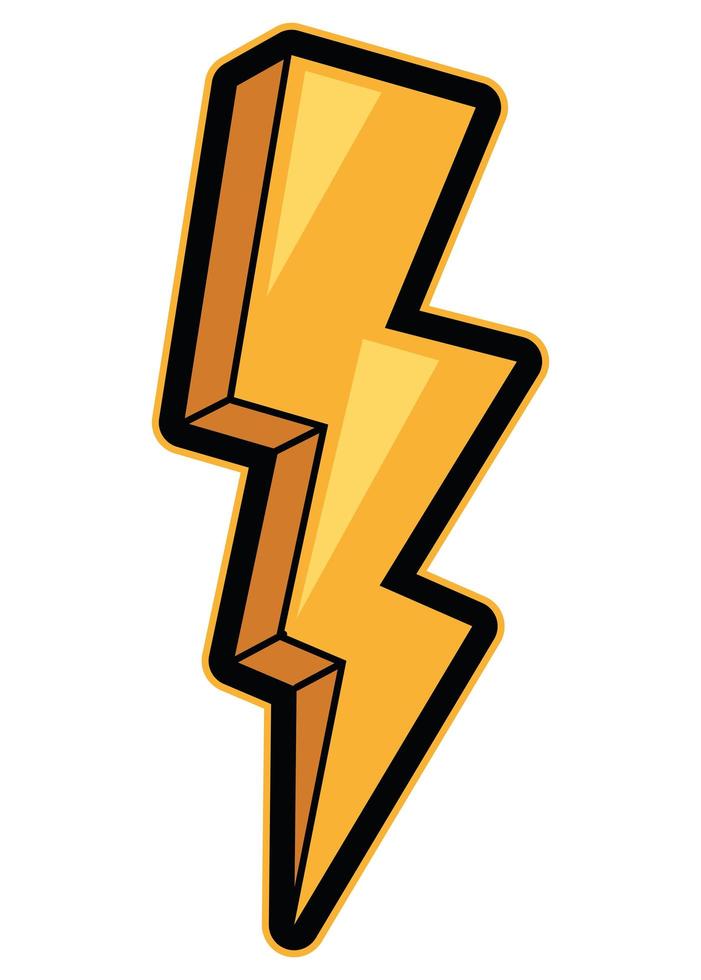 thunder patch retro style vector
