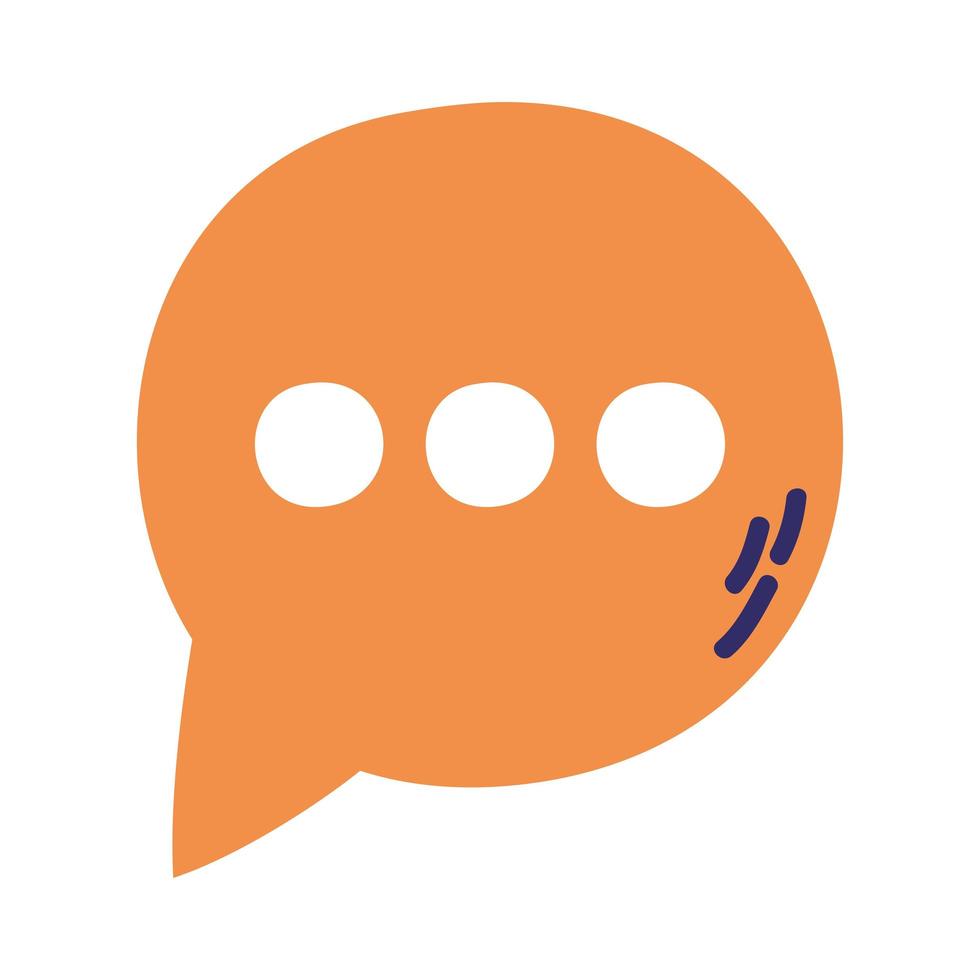 speech bubble with points social media icon vector