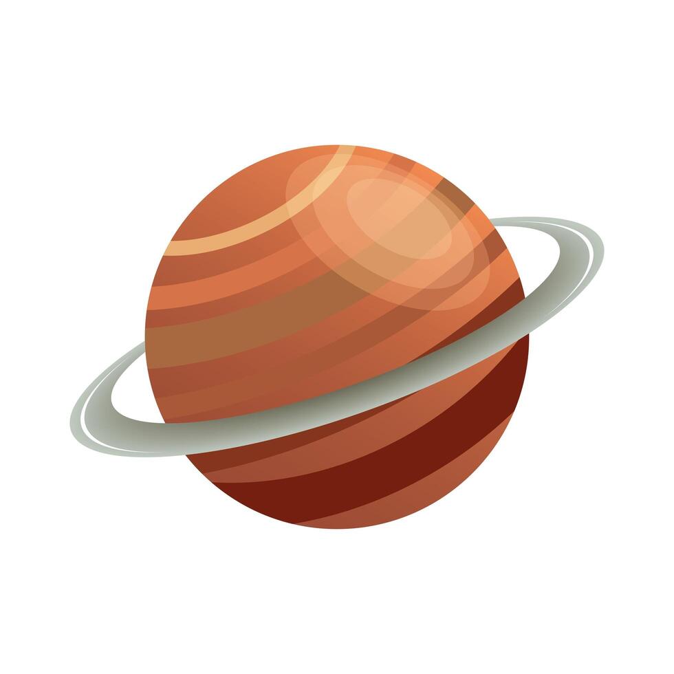 icono de estilo aislado del planeta saturno vector