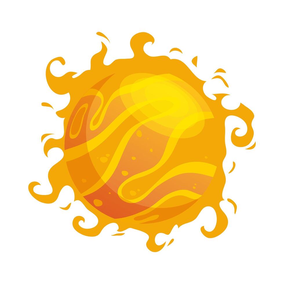 estrella del sol con icono de estilo aislado de tormenta vector