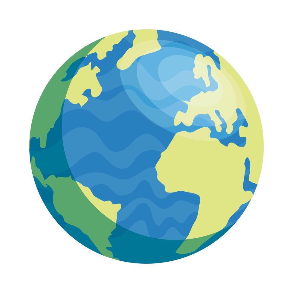 world earth planet isolated style icon vector