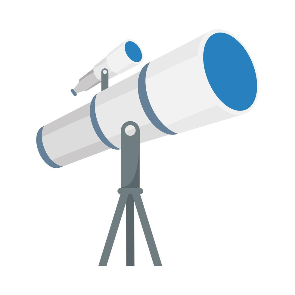 telescope space exploration isolated icon vector