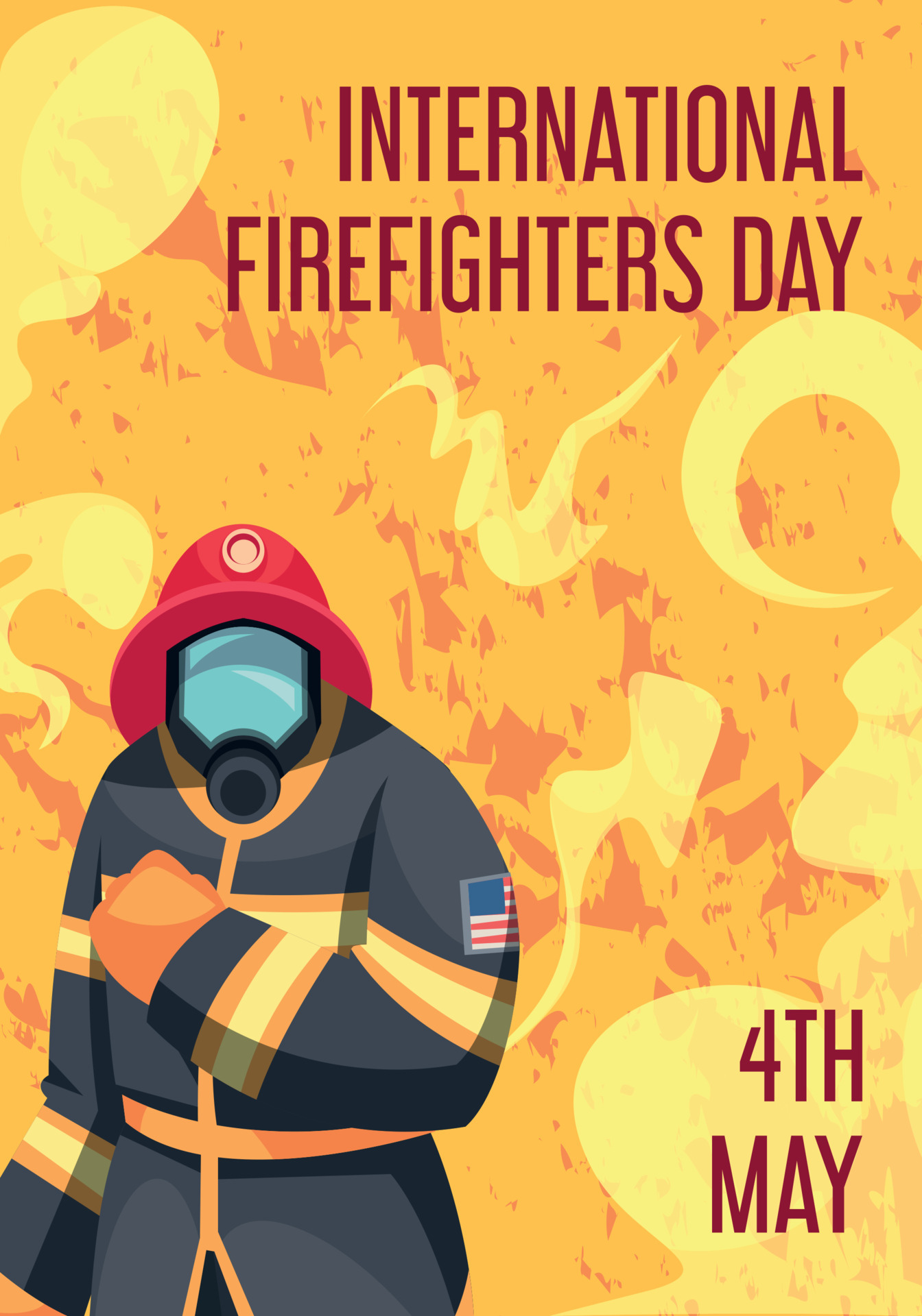 International Firefighters Day Card 4218899 Vector Art at Vecteezy