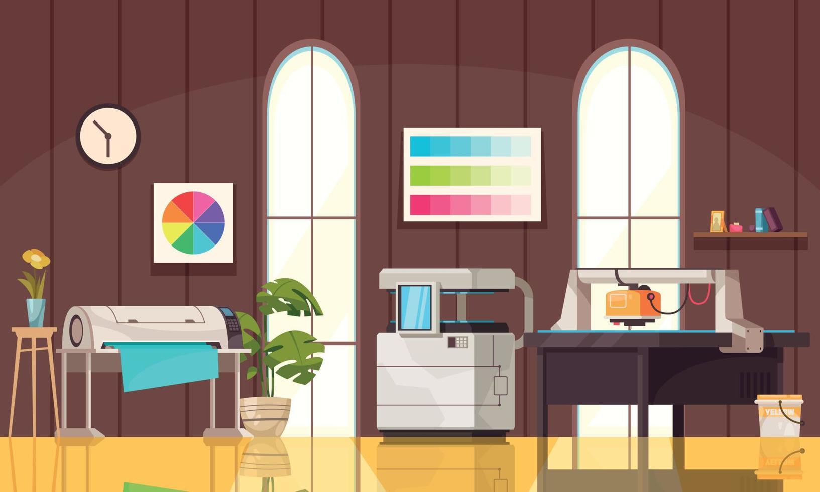Printing House Illustration vector