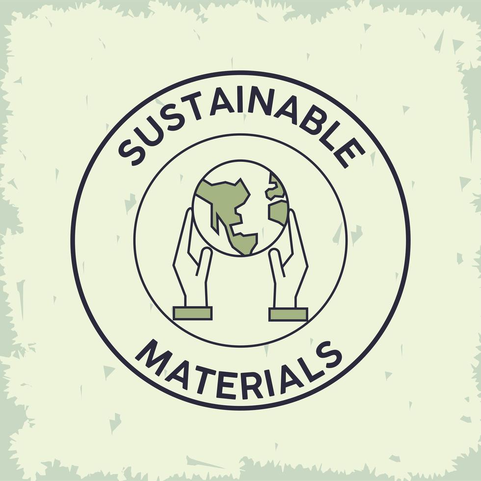 sustainable material seal vector