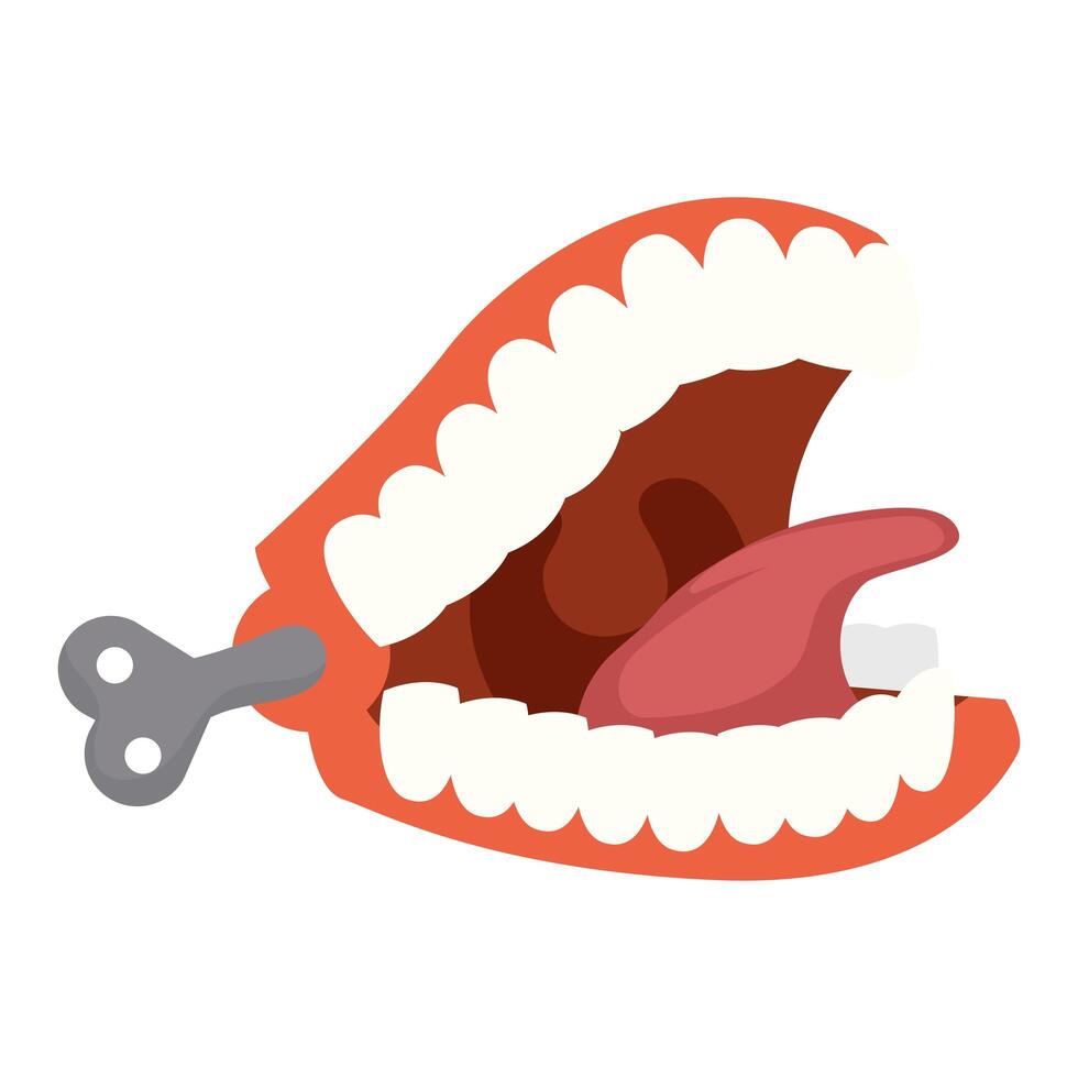 funny mouth fools day accessory vector