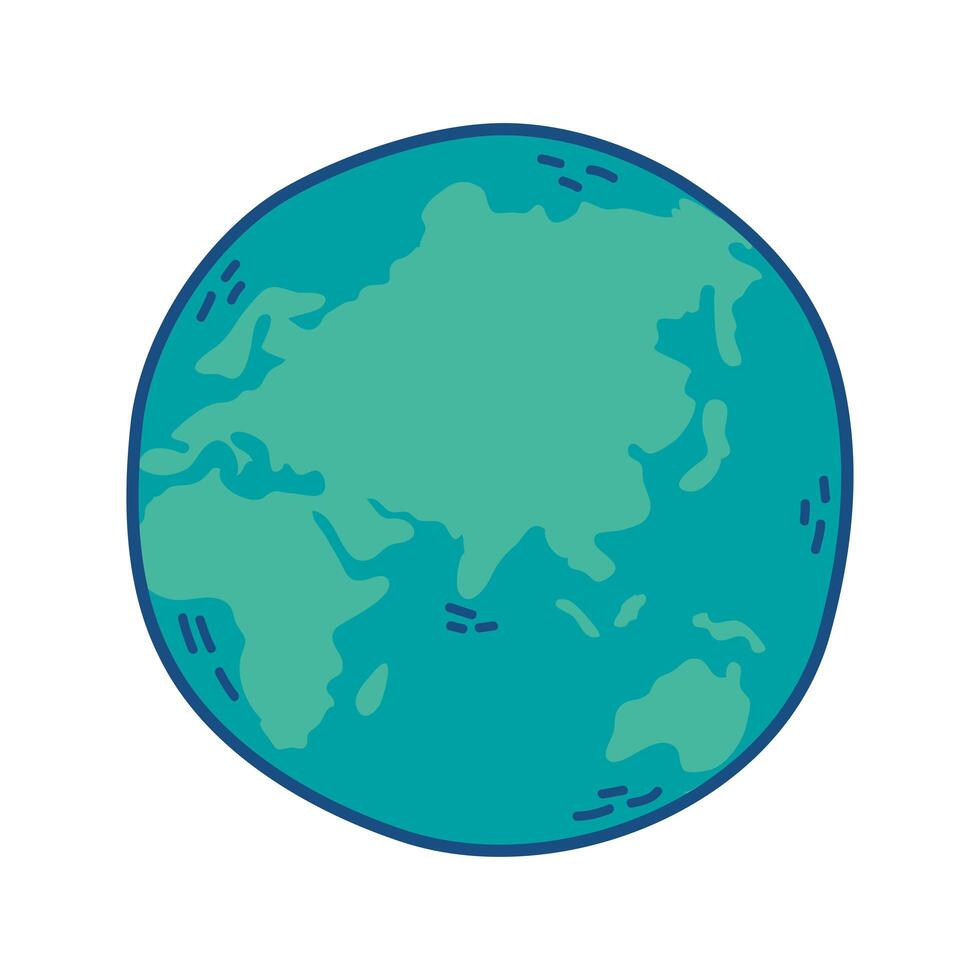 world planet earth isolated icon vector