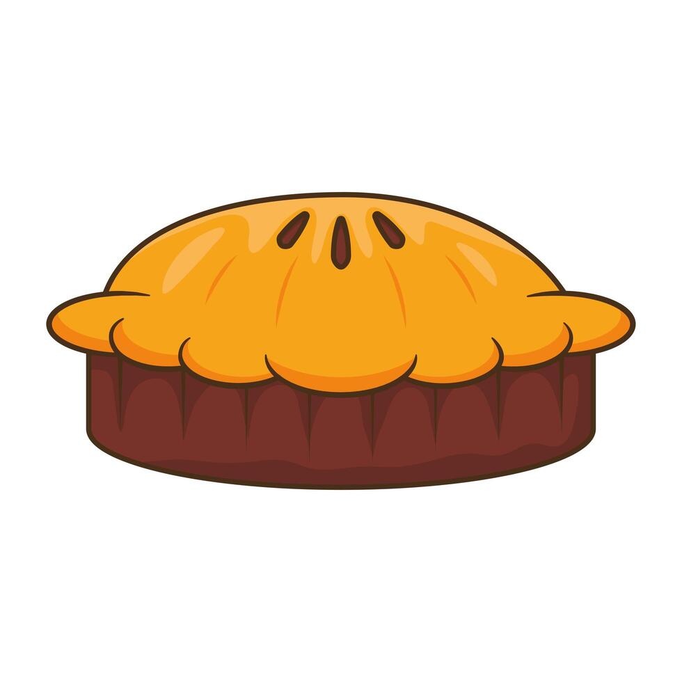 icono de delicioso pastel dulce de acción de gracias vector