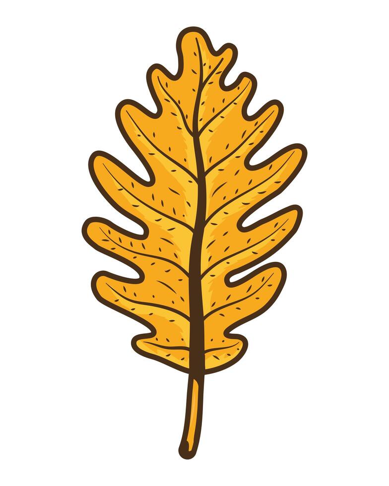 icono de naturaleza de planta de hoja de otoño vector