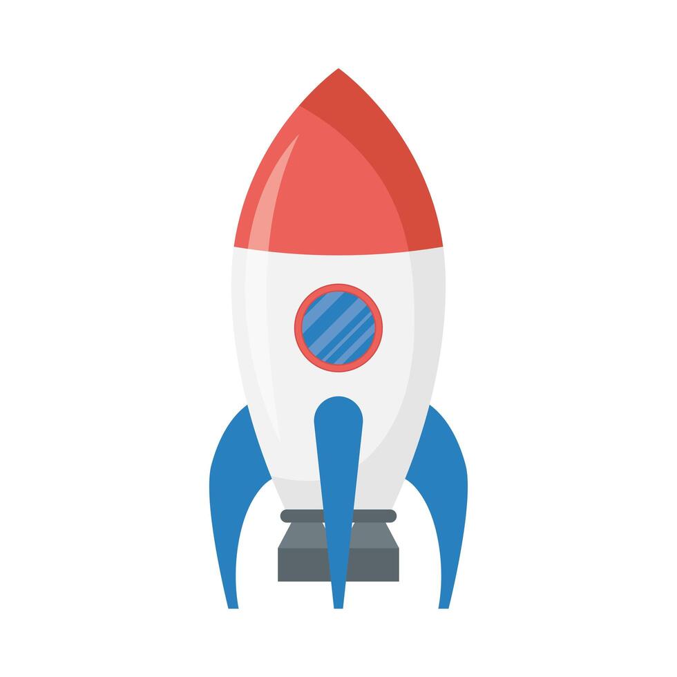 rocket space vehicle isolated style vector