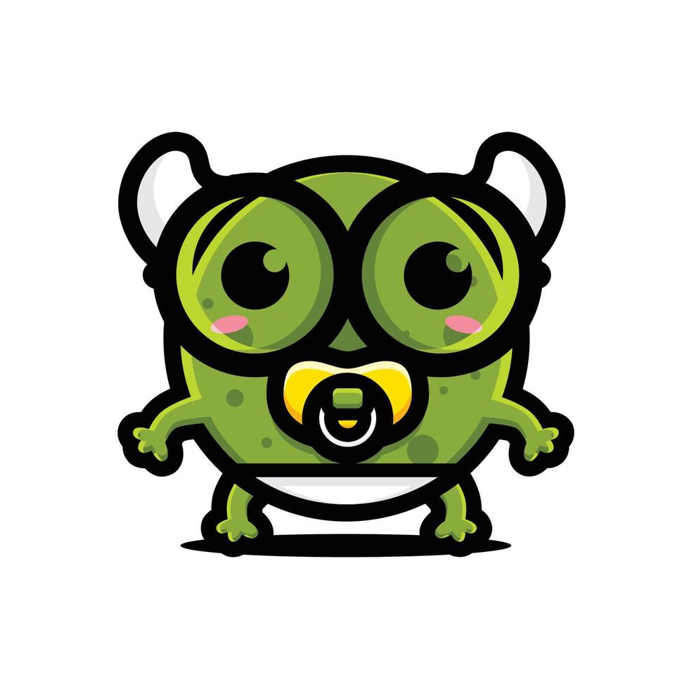 Cute baby monster vector design