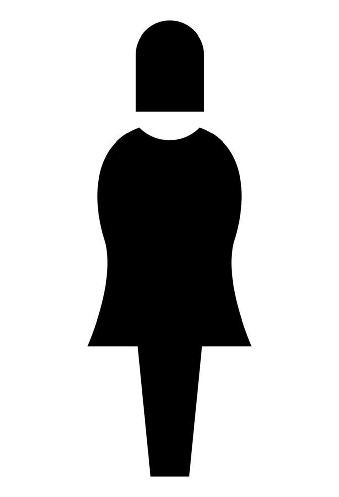 icono de silueta de mujer vector