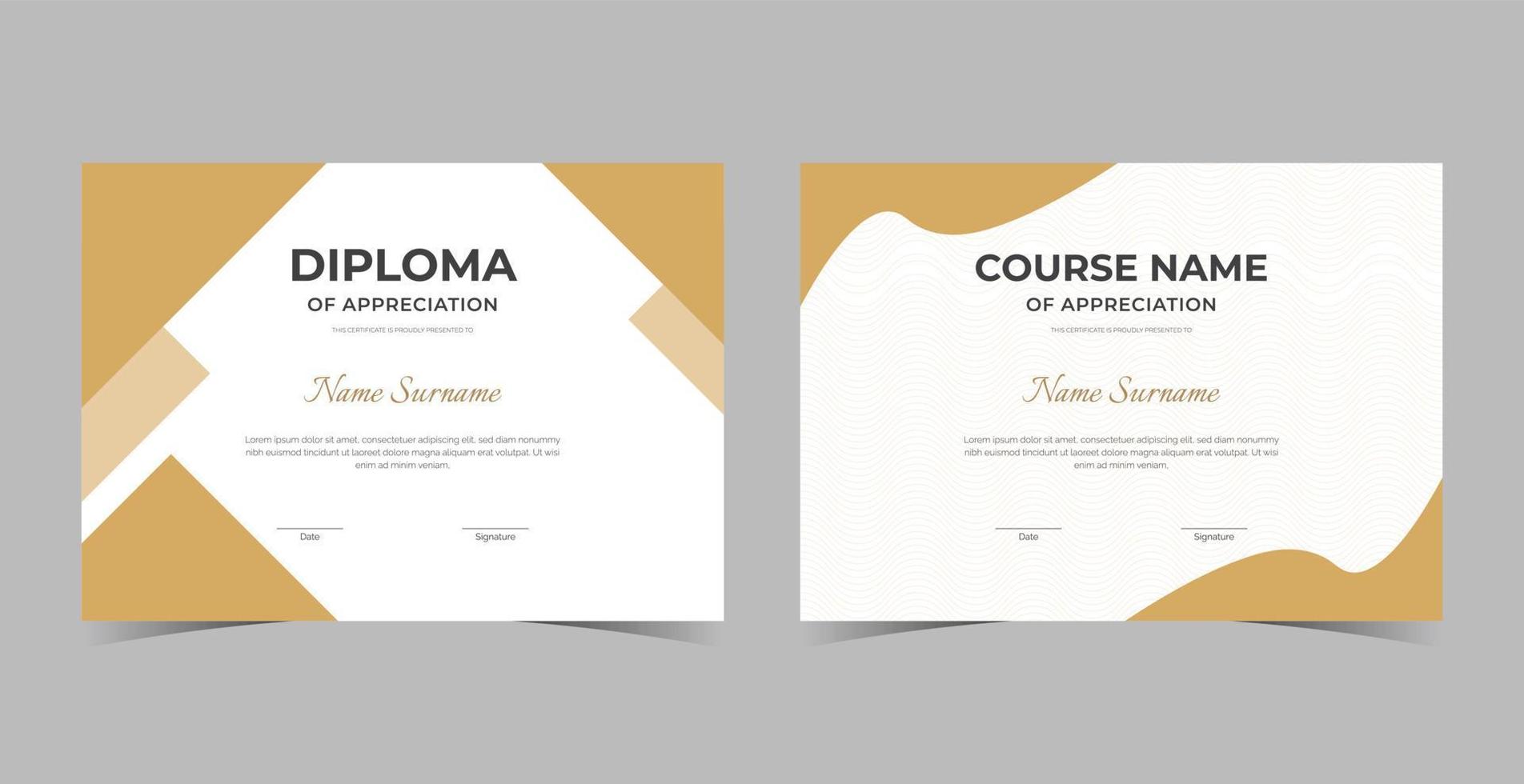 Professional diploma certificate template,Certificate of Appreciation template, certificate of achievement, awards diploma template vector