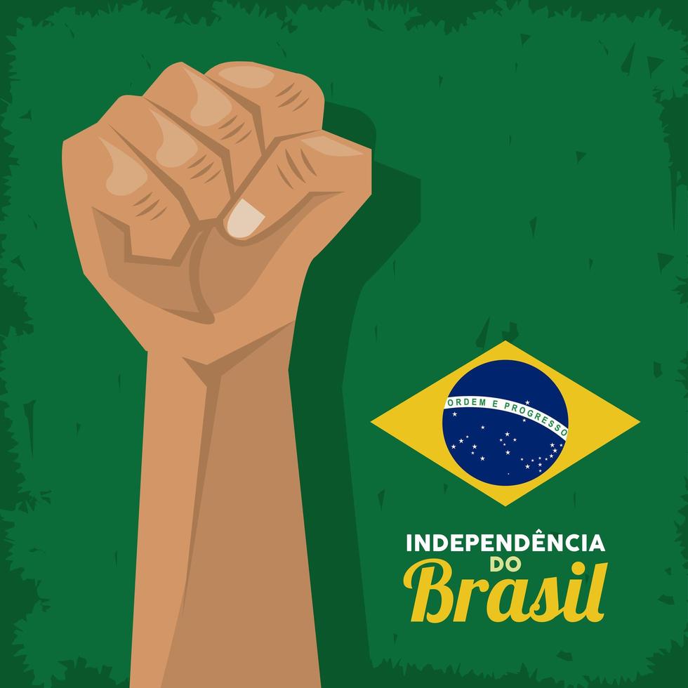 feliz dia de la independencia de brasil vector