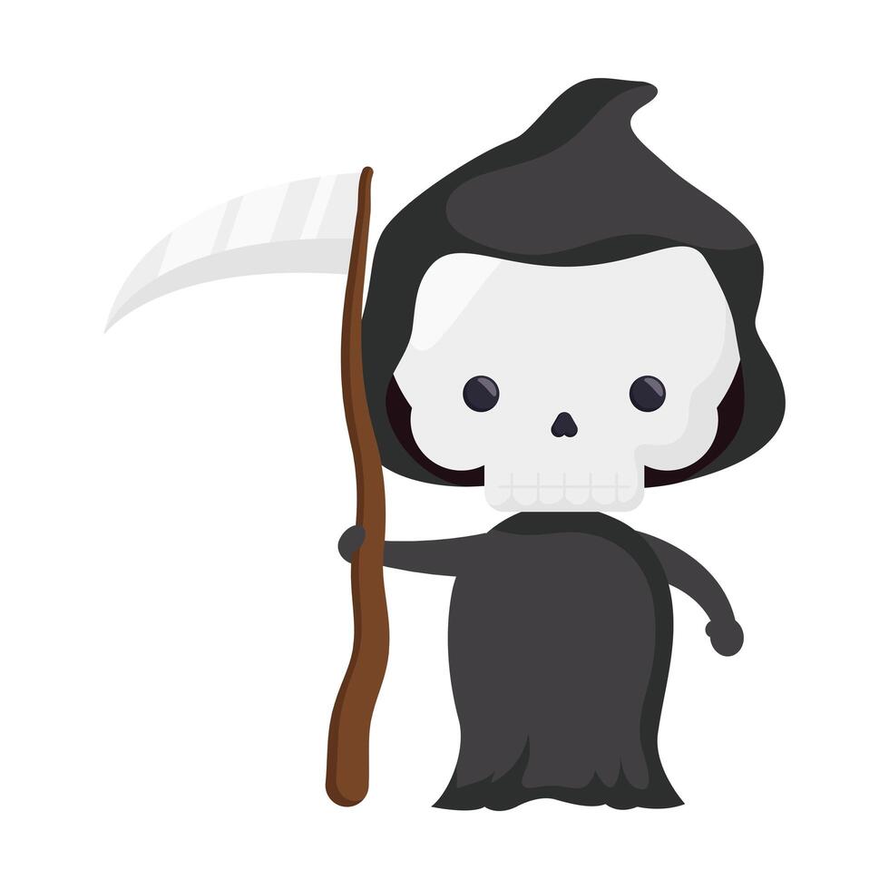 happy halloween cute death character vector