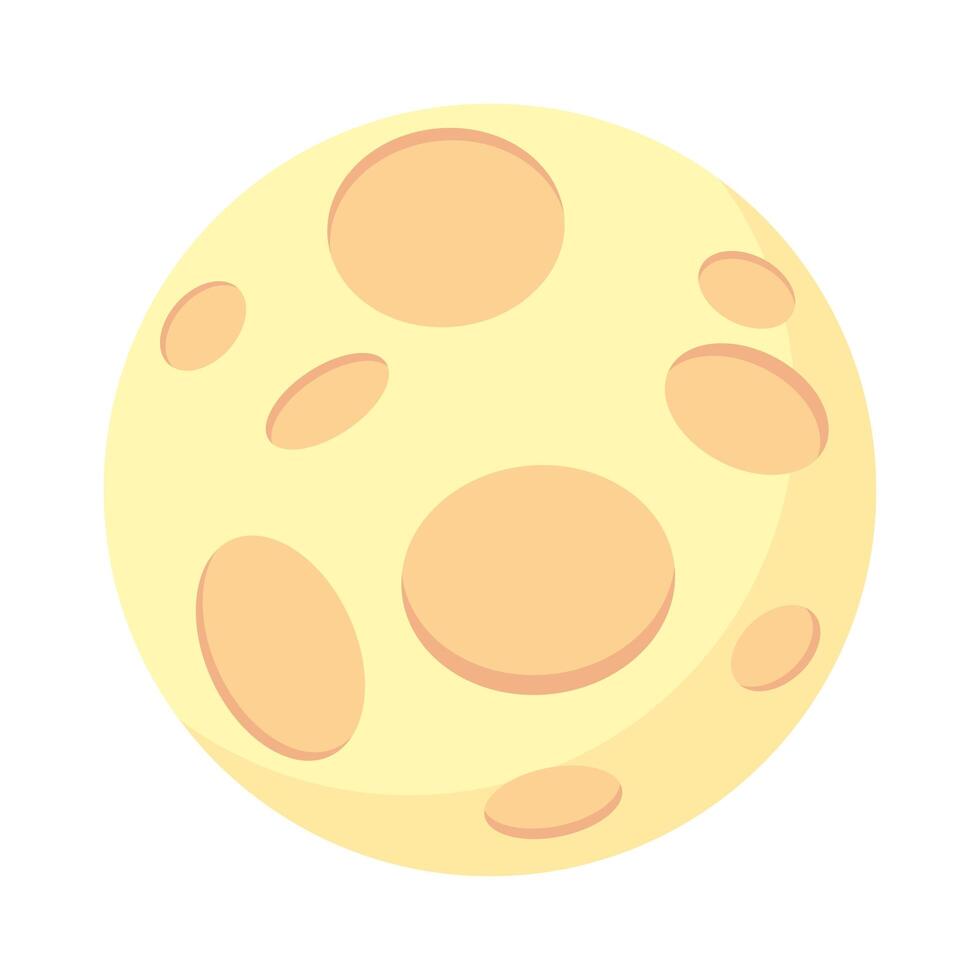 full moon night satellite icon vector