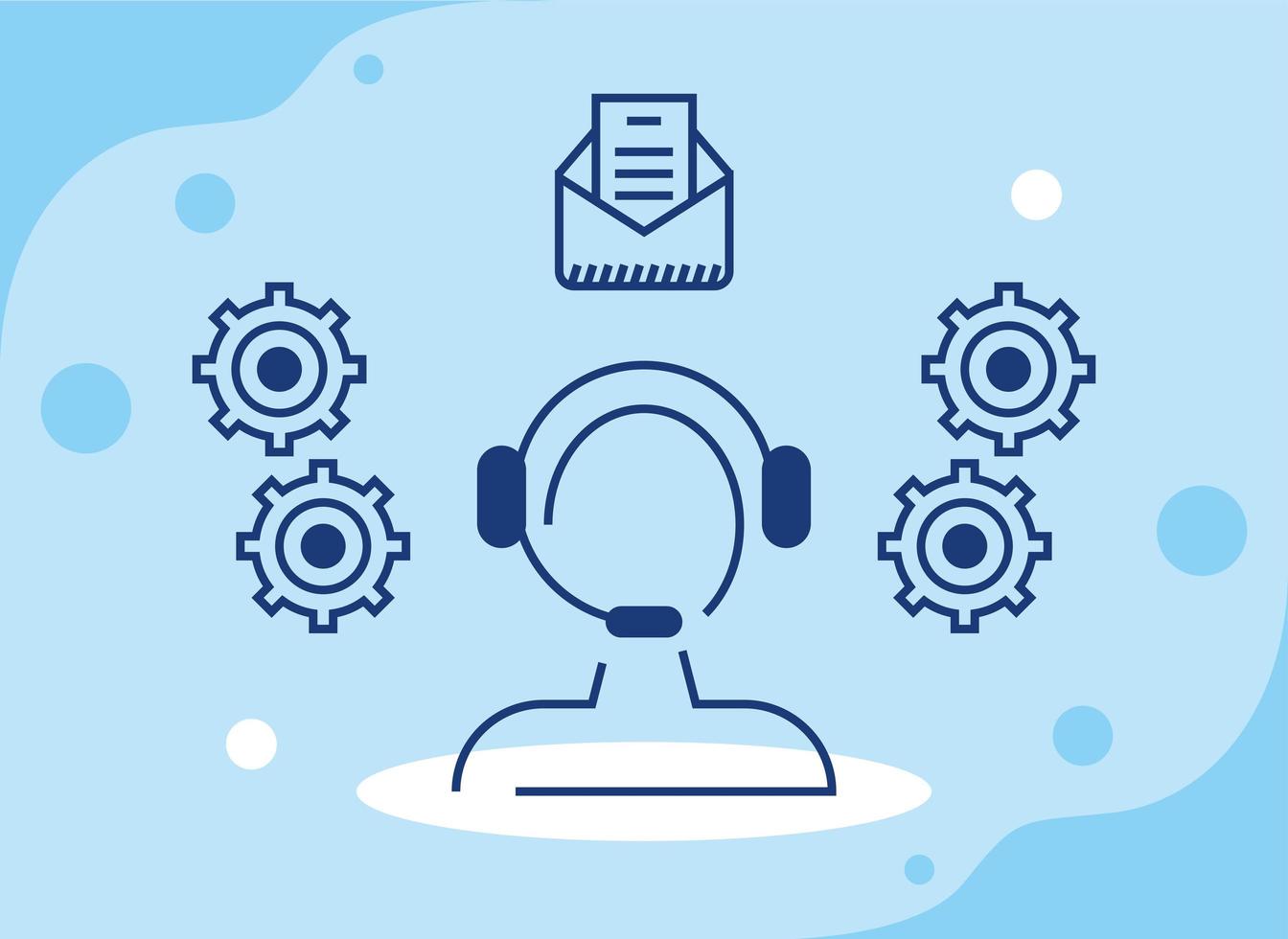 support service with agent vector