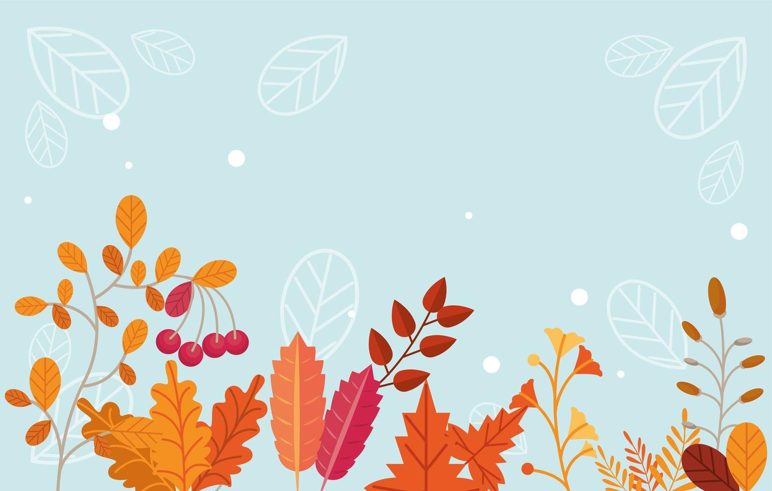autumn season scene vector