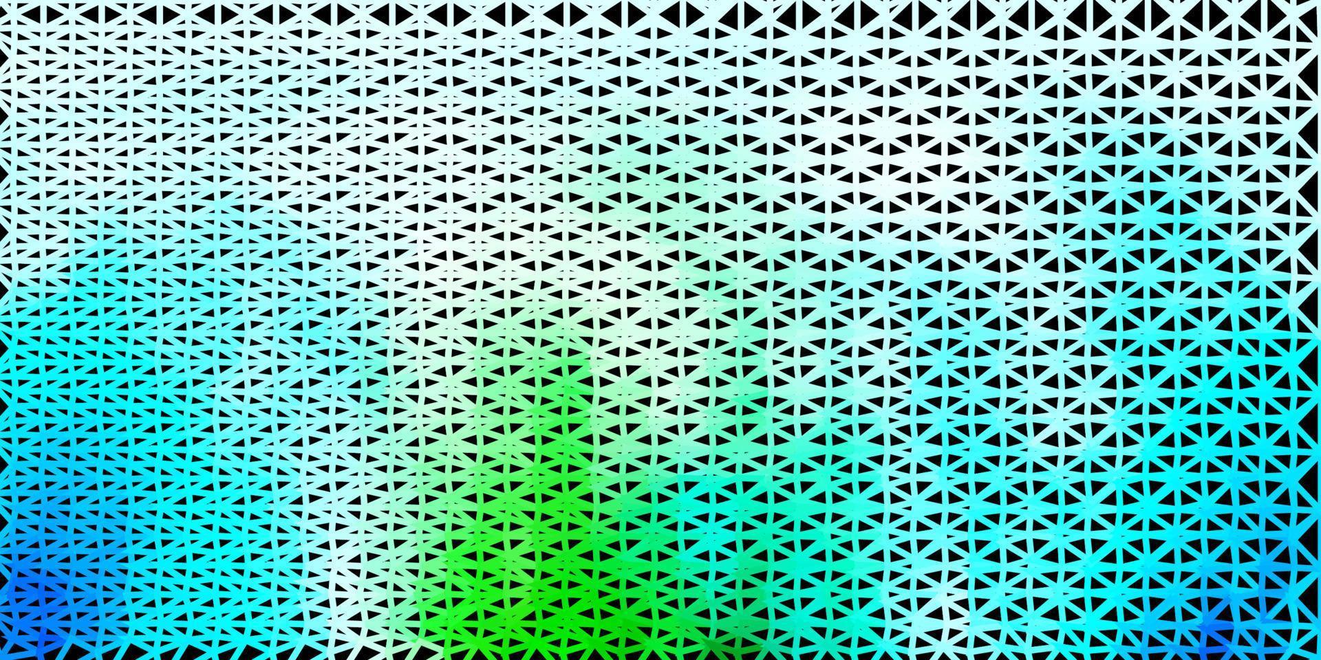 Light blue, green vector triangle mosaic design.