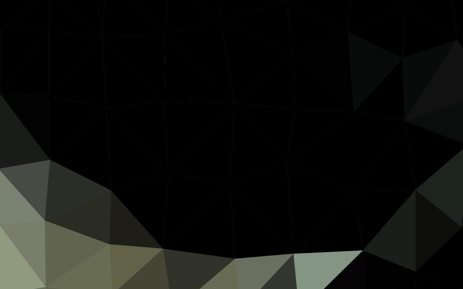 Dark Black vector abstract polygonal cover.