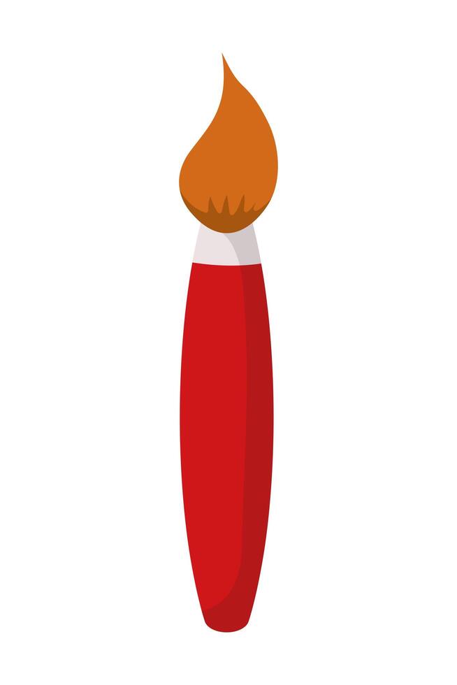 paint brush school supply icon vector