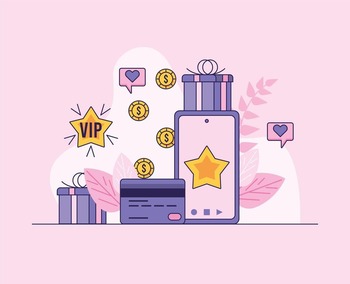 loyalty program icons vector