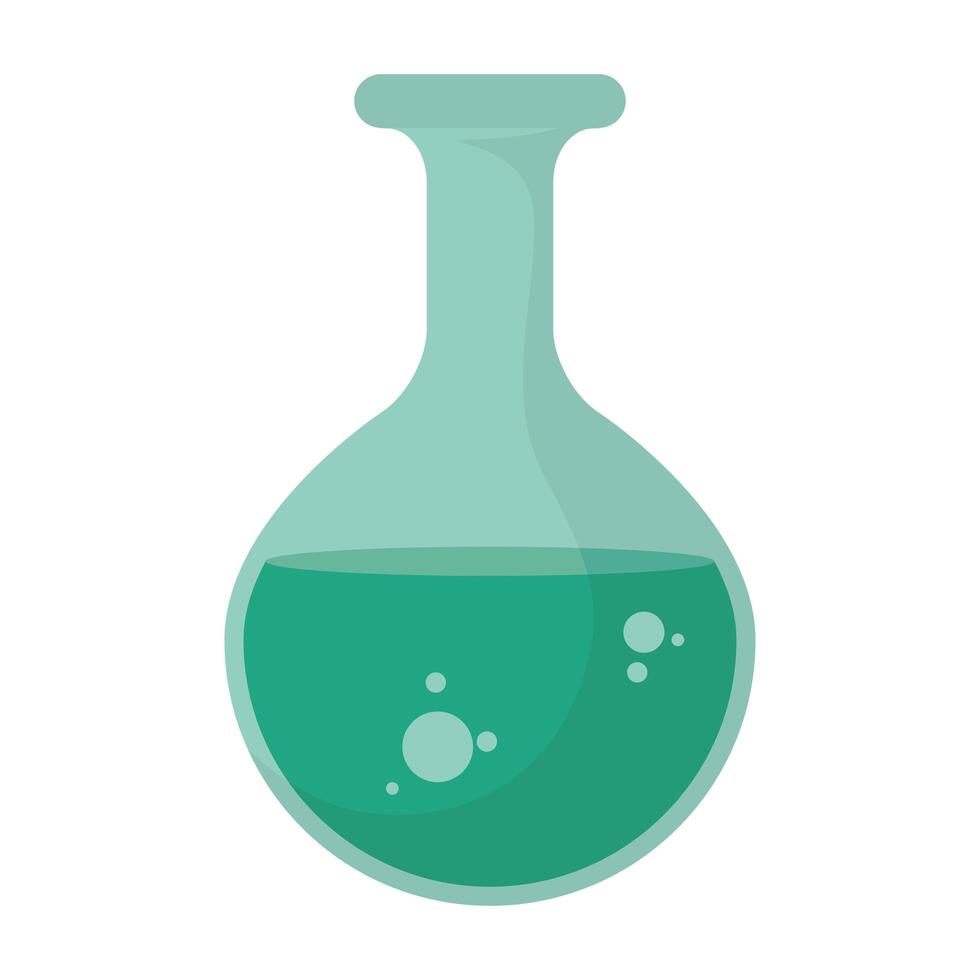 medical tube test flask laboratory flat icon vector