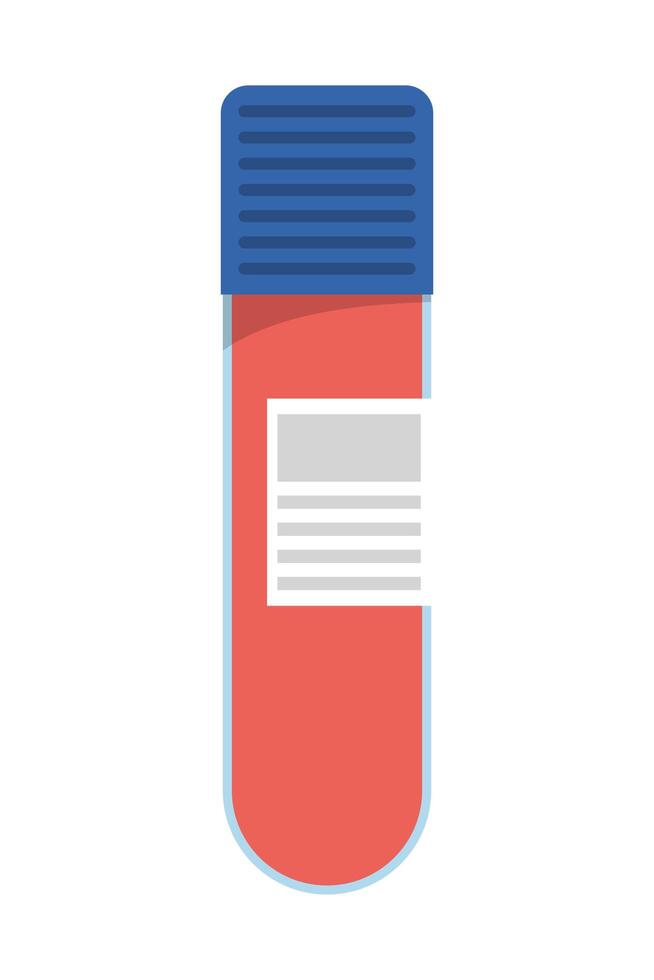 medical tube test laboratory flat icon vector