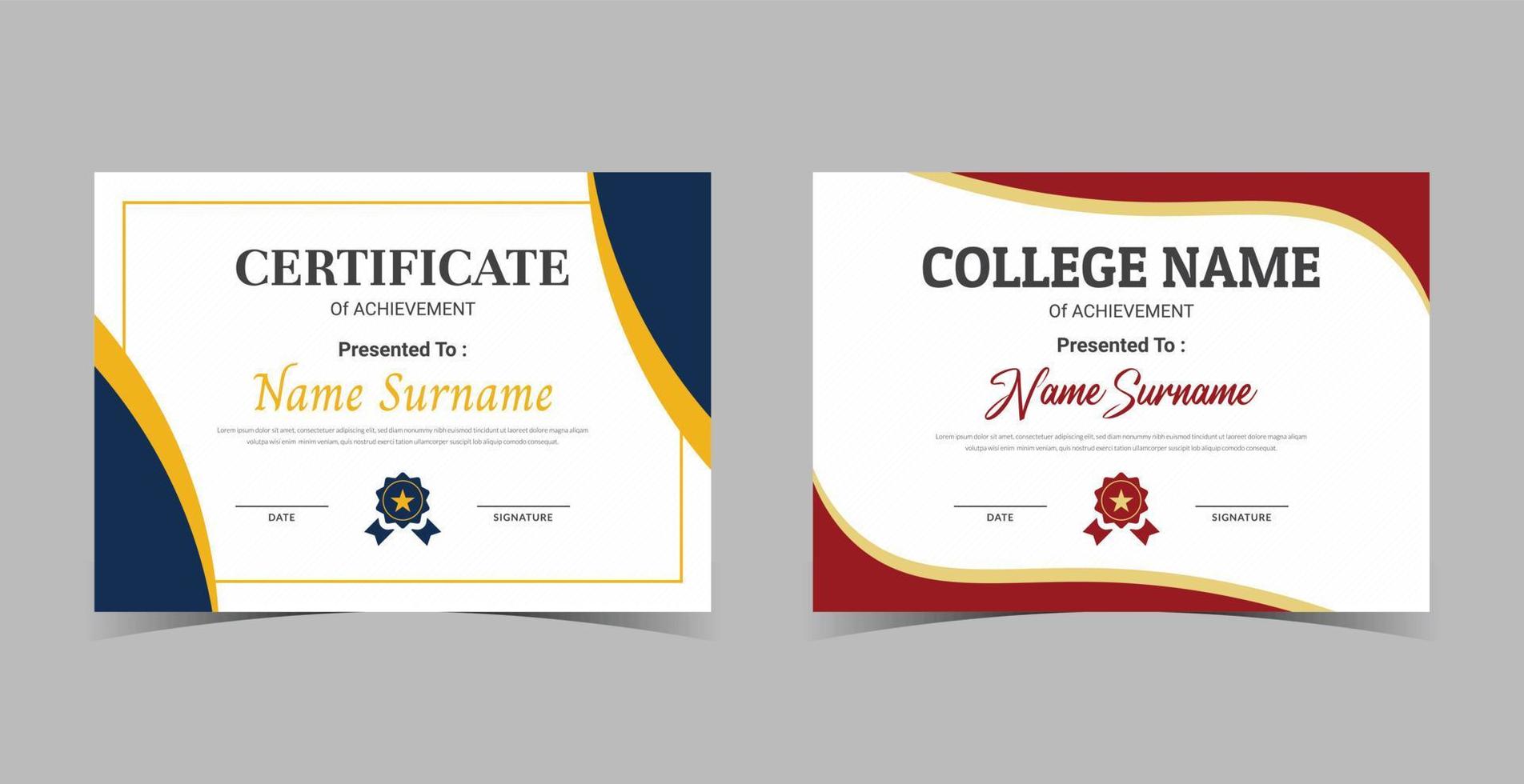 Professional diploma certificate template,Certificate of Appreciation template, certificate of achievement, awards diploma template vector