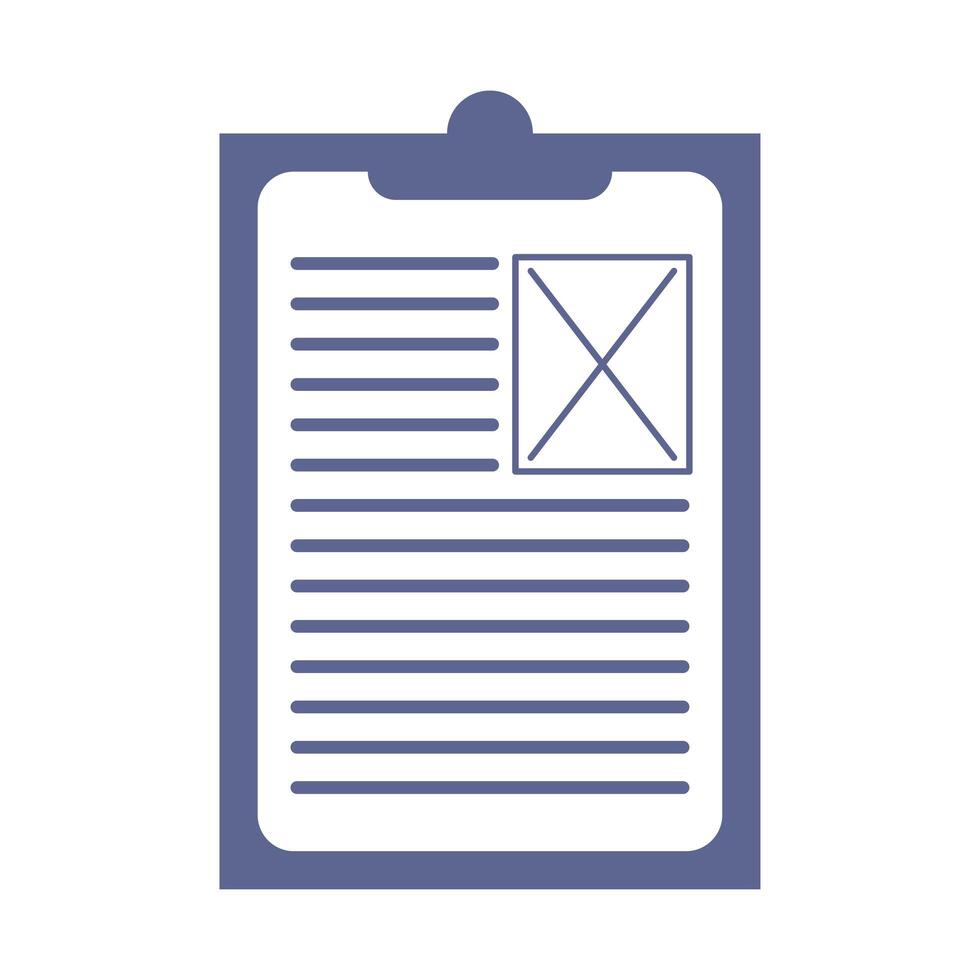 checklist clipboard document isolated icon vector