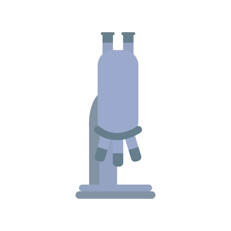 microscope laboratory flat style icon vector