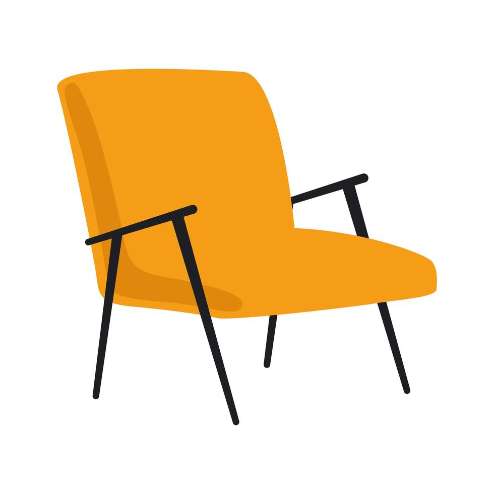 sofa couch forniture house icon vector