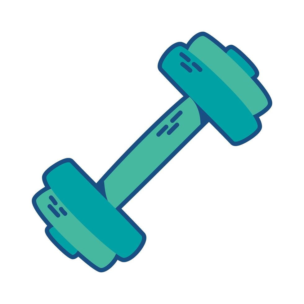 dumbbell weigh lifting accessory gym icon vector