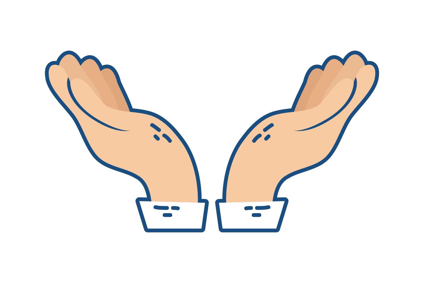 hands human protecting isolated icon vector