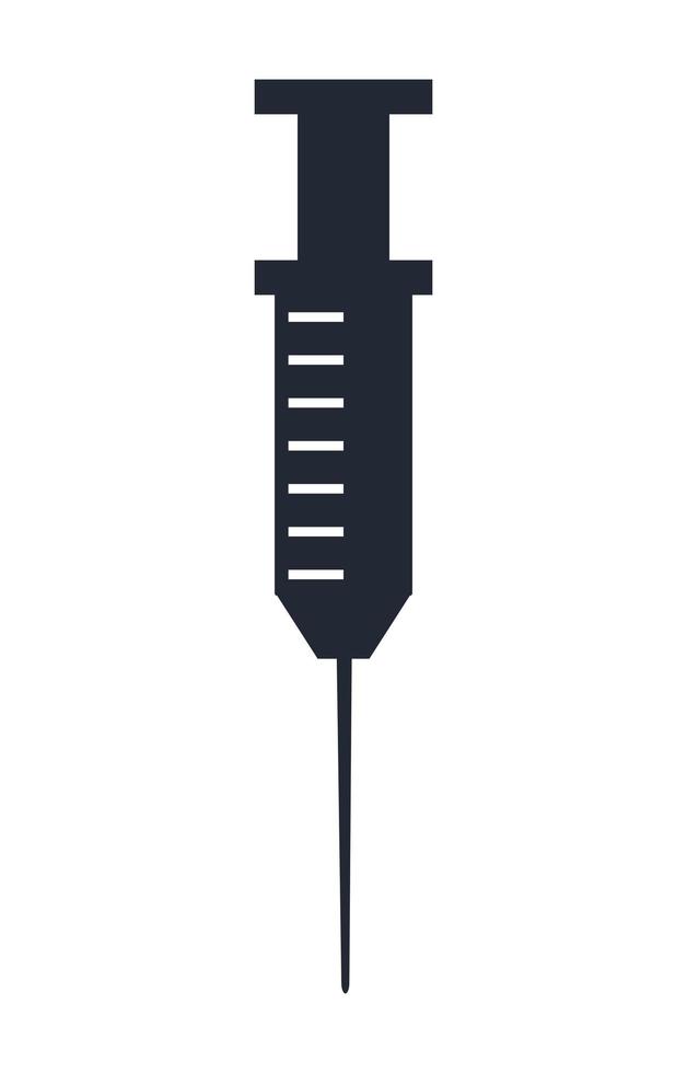 injection syringe silhouette vector