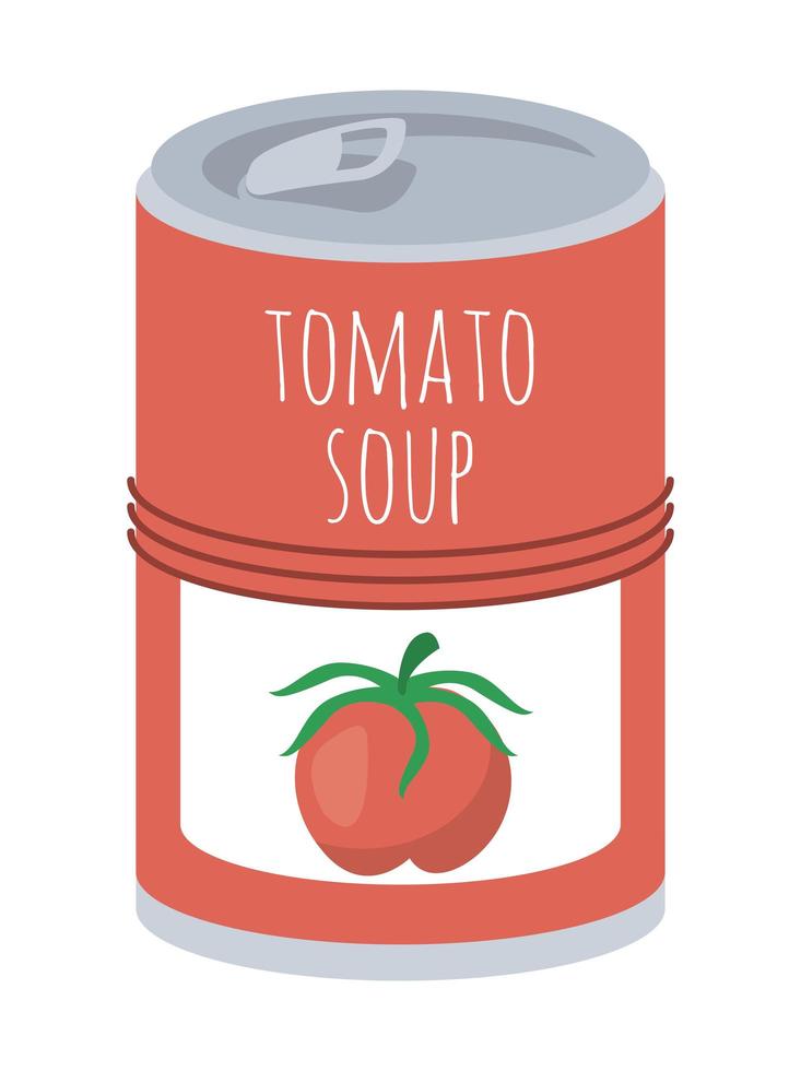 tomato soup canned vector