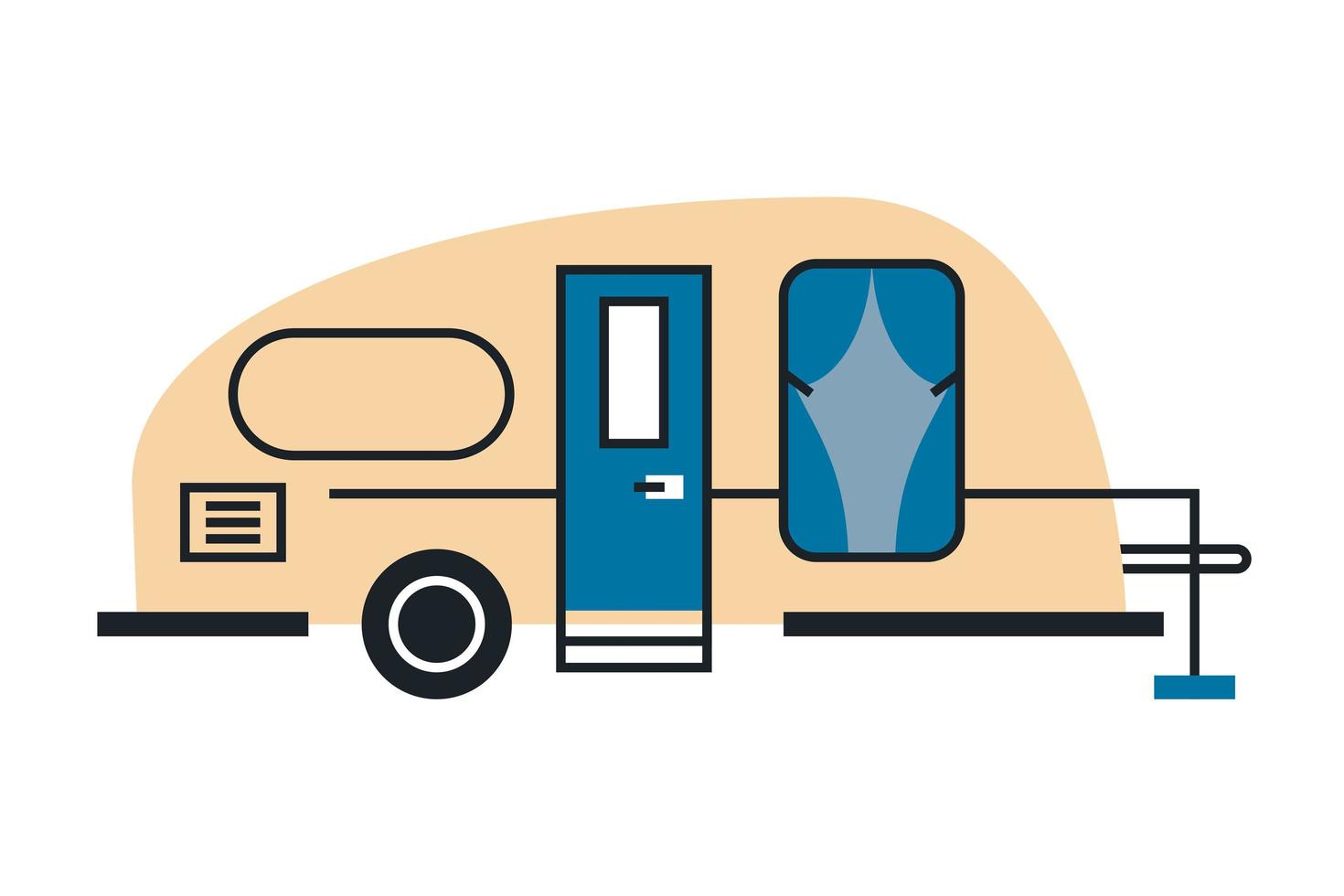 beige recreational vehicle vector