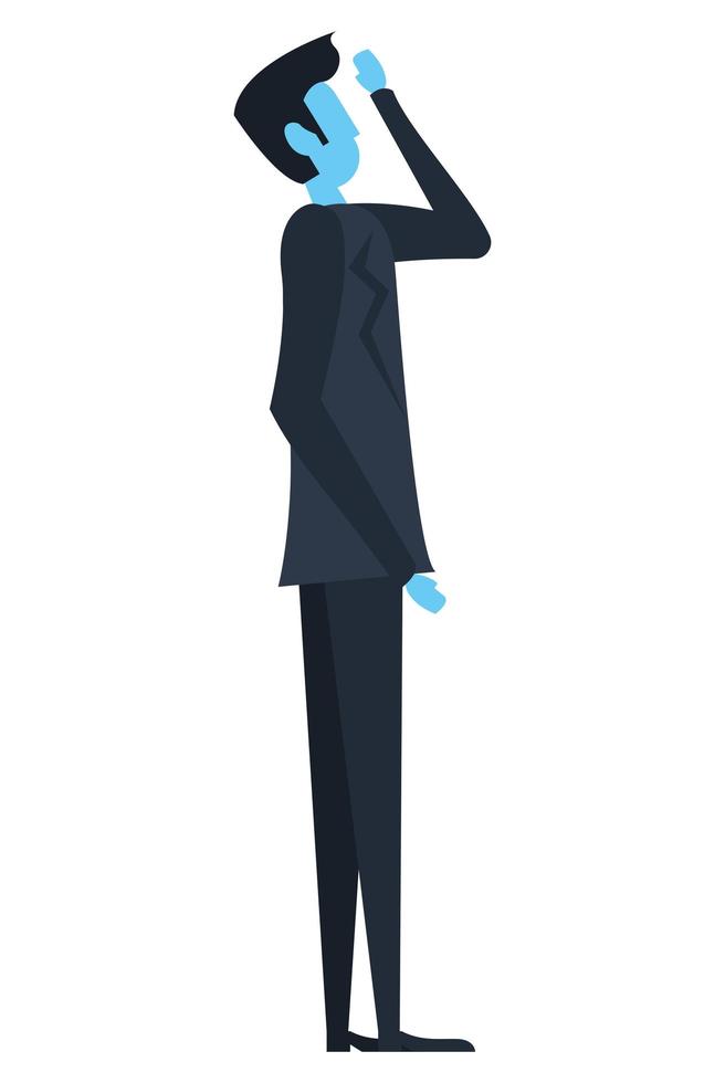 businessman standing character vector