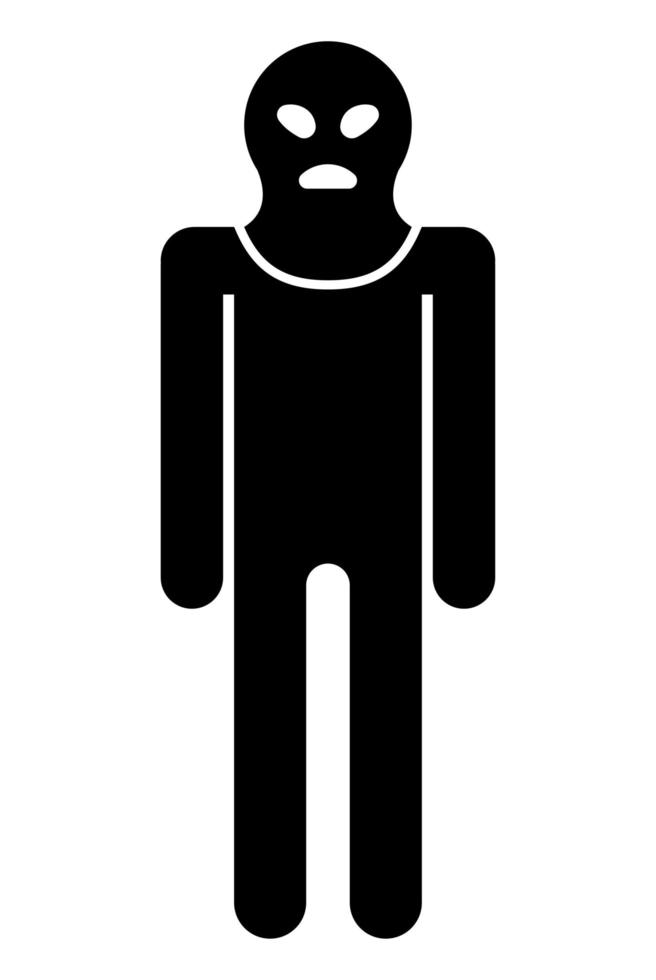 extremist silhouette character vector