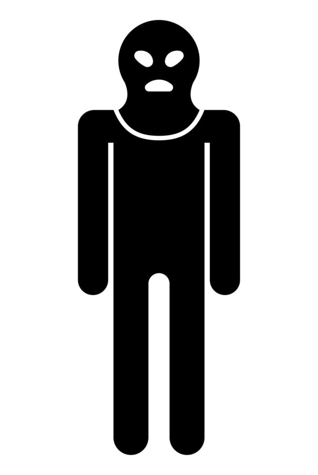 extremist silhouette character vector