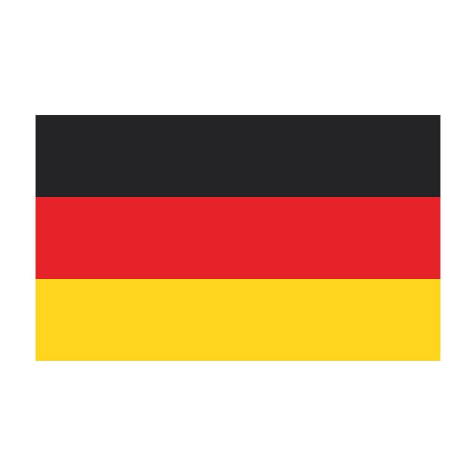 Bandera de Alemania ondeando icono aislado vector