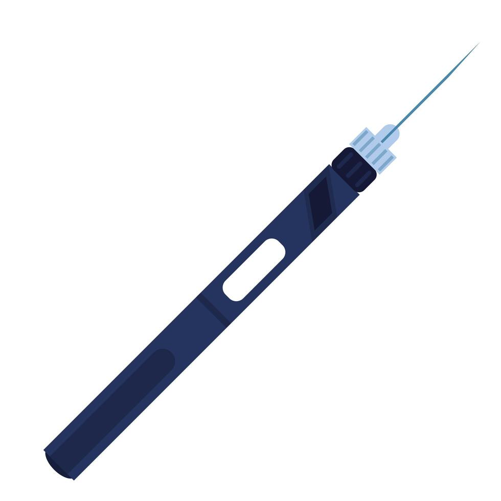 insuline syringe medical vector